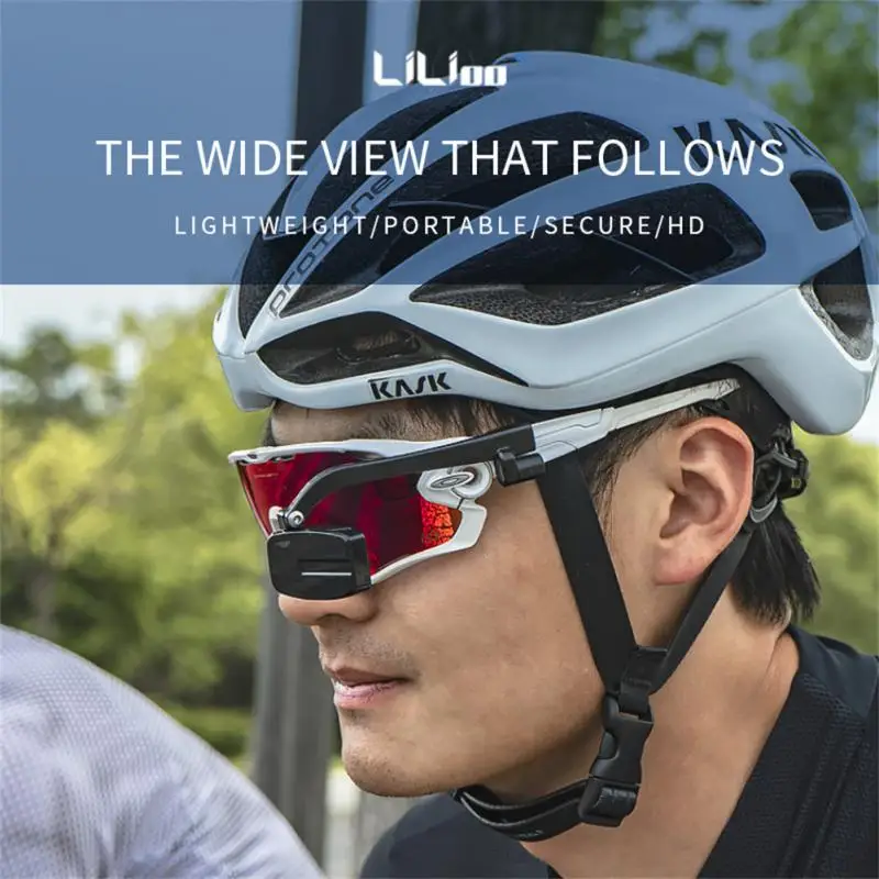 

Black Abs Helmet Rearview Mirror Lightweight Rearview Mirror Adjustable Angle Stainless Steel Cycling Glasses Bracket