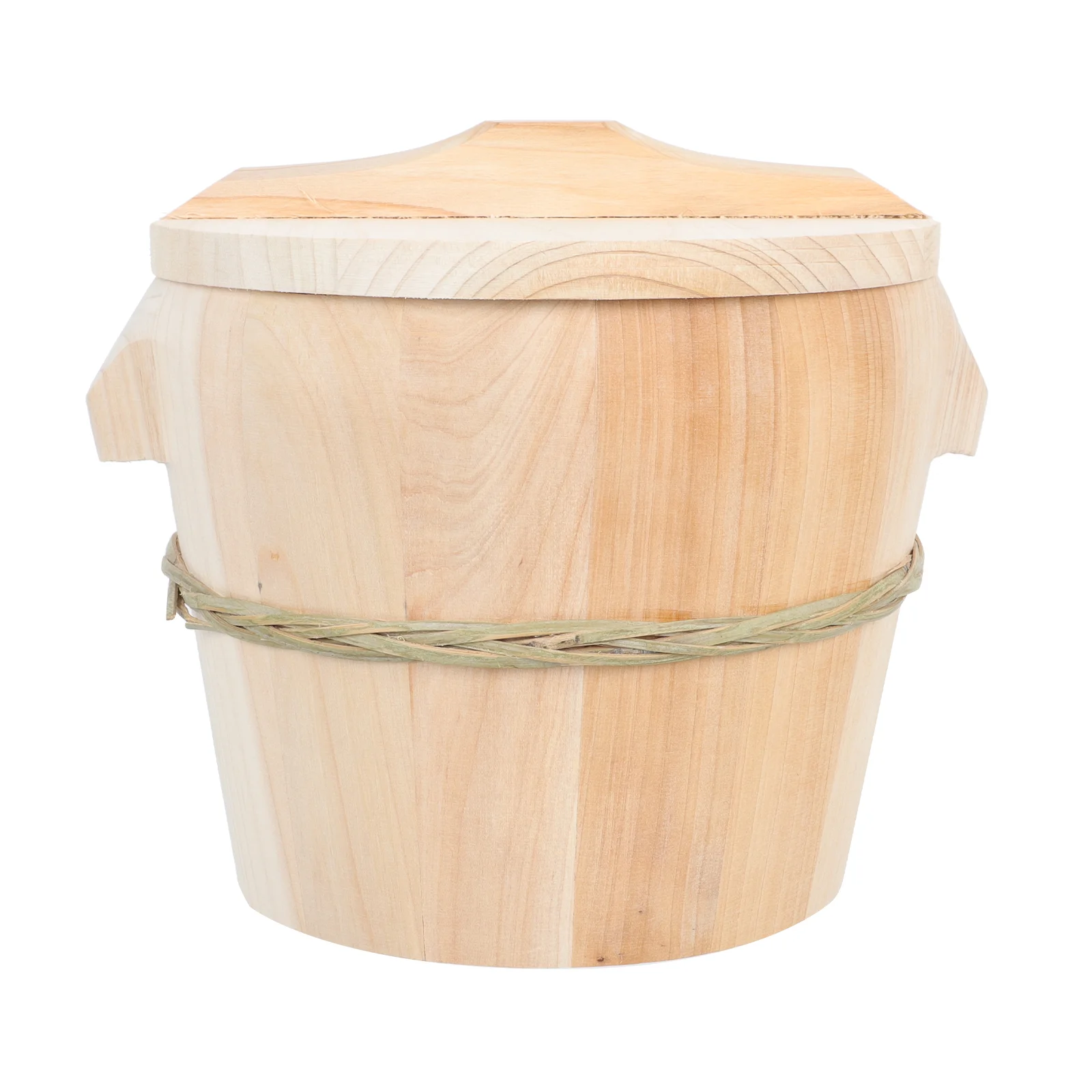

Cover Steamed Rice Barrel Vegetable Steamer Pot Bucket Lid Wooden Kitchen Supply Cypress