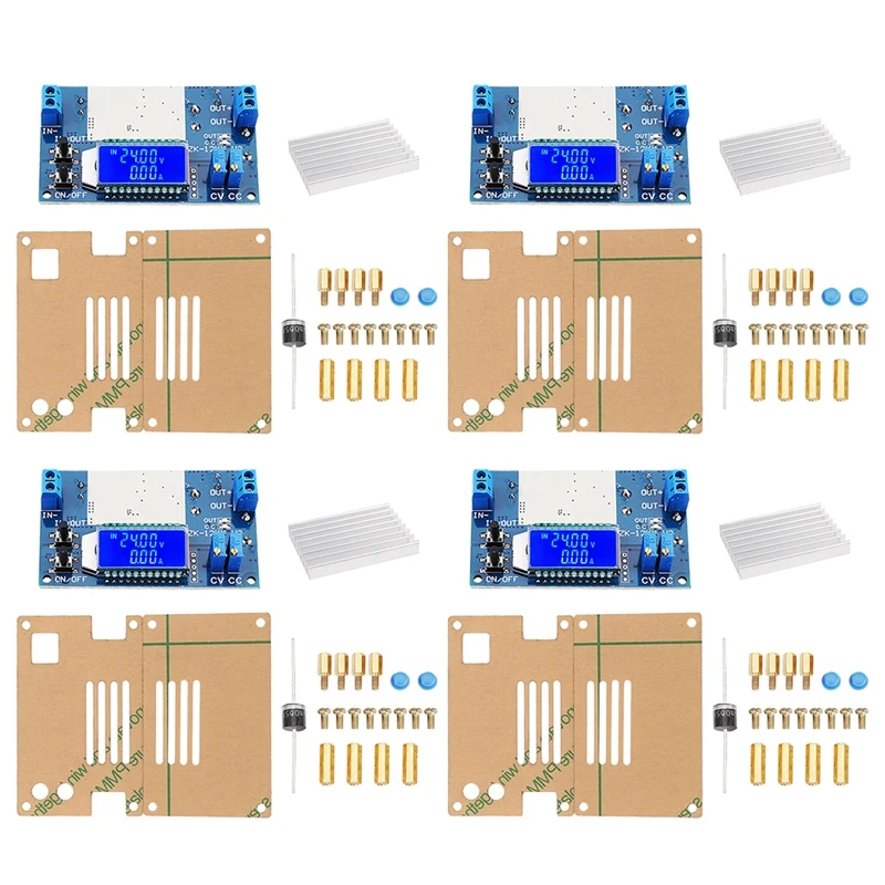 

4X DC 0-32V 12A Constant Voltage Current LCD Digital Adjustable Buck Step Down Power Supply Module Board