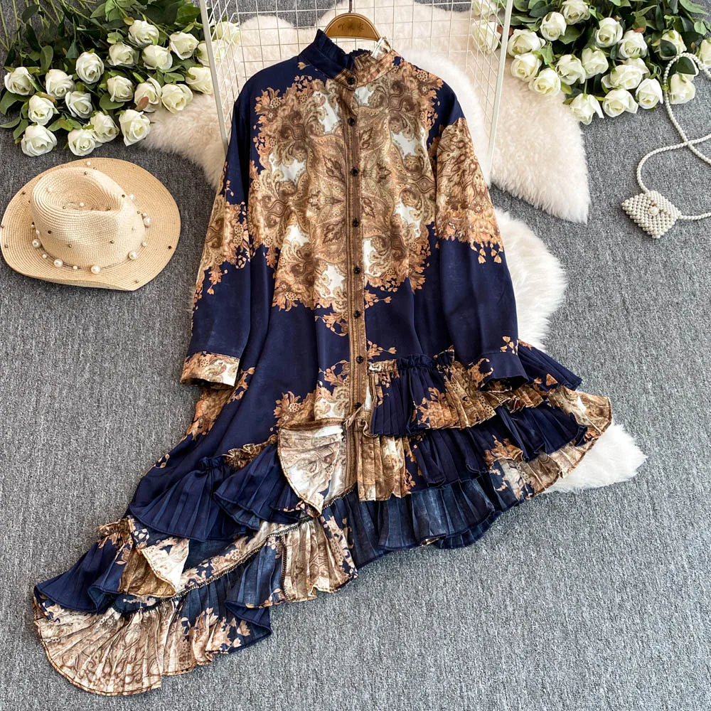 Женская Асимметричная рубашка элегантная повседневная Свободная в европейском