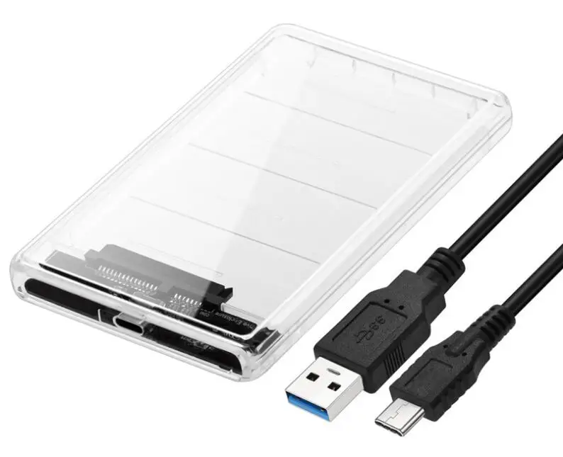

2,5 дюймовый USB 3,0 USB 3.0 Type-C SATA Hd бокс SSD HDD жесткий диск Внешний HDD корпус прозрачный чехол