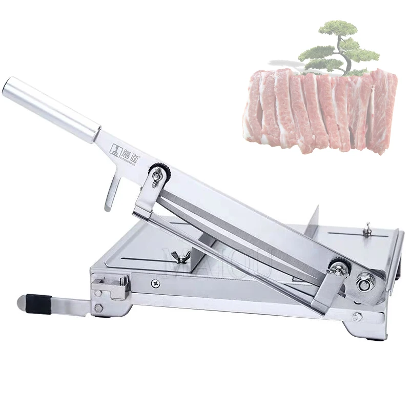 

Машина для резки кости Коммерческая ручная режущая свинья, режущая гильотина, замороженное мясо, режущая кость, рубленная домашняя маленькая косточная пила