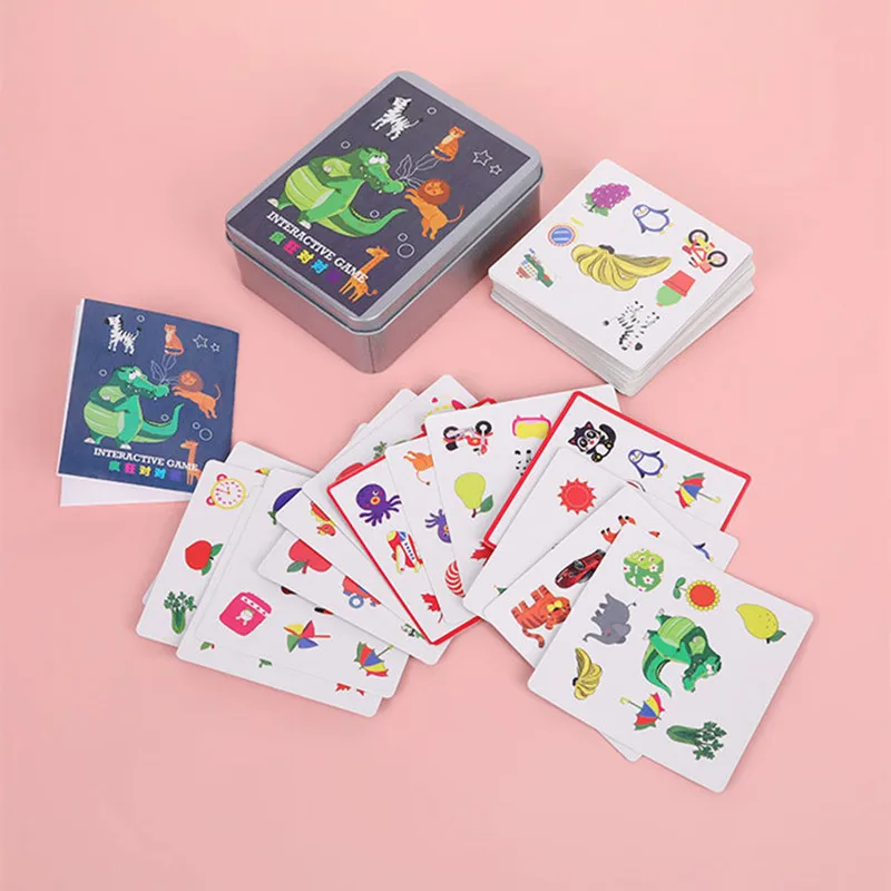 

DIY Children's Educational Card Game New Cartoon Color Pair Touch Toy Exercise Logic Ability To Improve Memory Boxed Card Toy