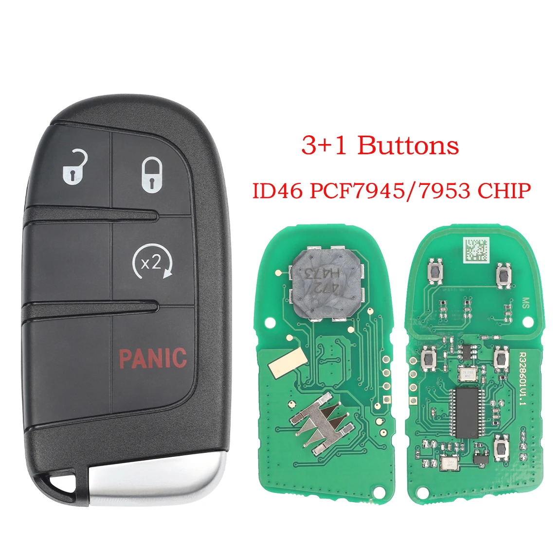 SilKY ID46 PCF7953 433 МГц бесконтактный автомобильный ключ дистанционного управления для Jeep Grand Cherokee Dodge Journey Challenge SRT Hellcat Chrysler