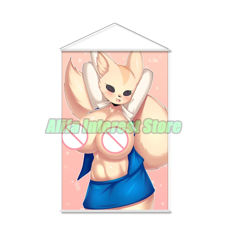 Fenneko аниме настенный свиток висячий постер домашний декор живопись