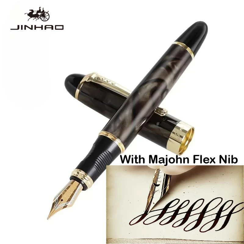 Перьевая ручка JINHAO X450 с гибким пером Majohn, металлическая ручка для каллиграфии, для письма, школьных и офисных принадлежностей, канцелярских товаров (art.: 3920dcbb3c461) - 3920dcbb3c461