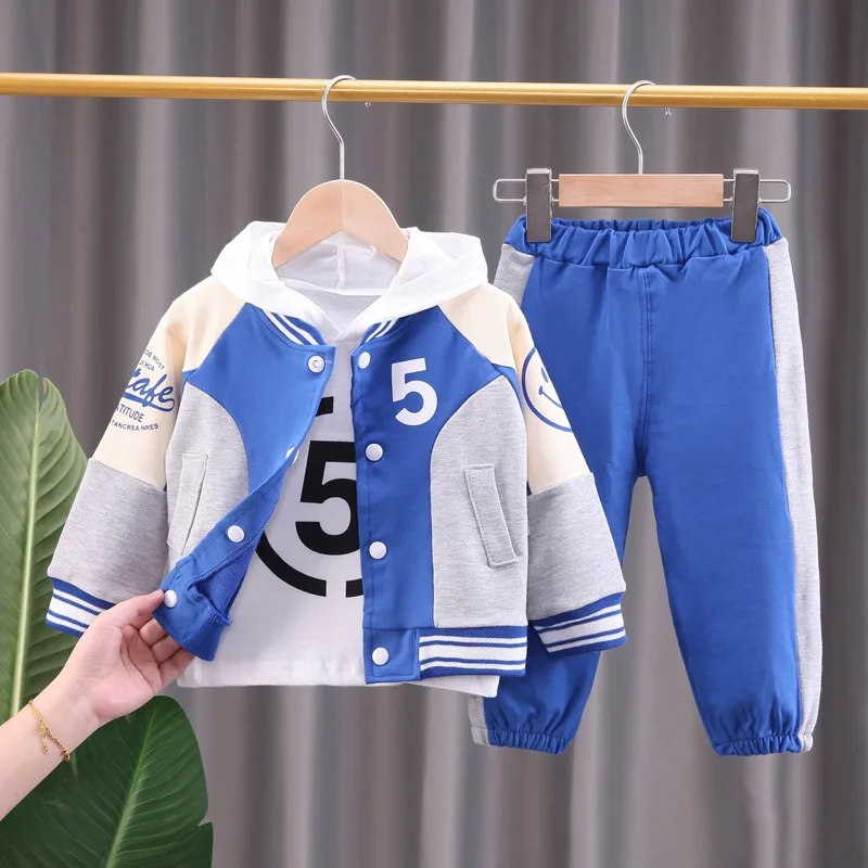 

Boys Clothes Sets Spring Autumn 1 To 5 Years Children Coat Hoodies Pants 3pcs Tracksuits For Baby Sports Suit Kids Outfit Casual