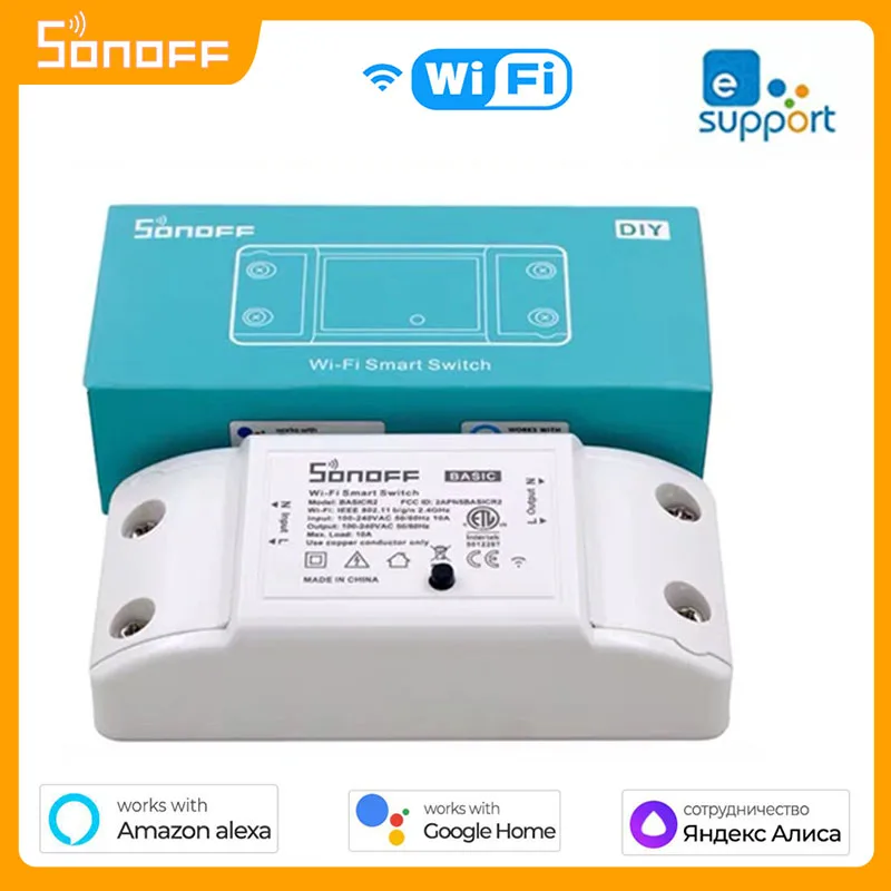 

Умный выключатель Sonoff Basic R2 с поддержкой Wi-Fi и управлением через приложение