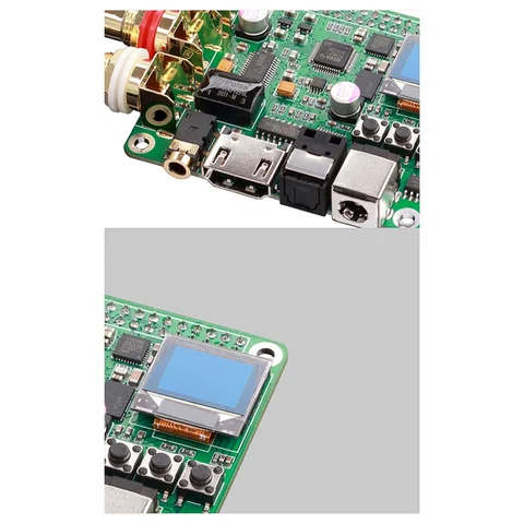 Плата аудио декодера DAC Raspberry Pi, плата Hi-Fi расширения, поддерживает коаксиальное волокно I2S OUT для Raspberry Pi 3B 3B + 4B