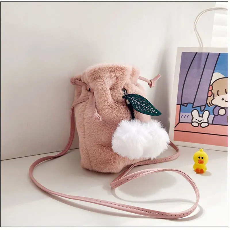 Plush Shoulder Bag For Children Kids Personalized Crossbody Bags Soft Sweet Messenger Bags Tide Girls Coin Purse Pouch