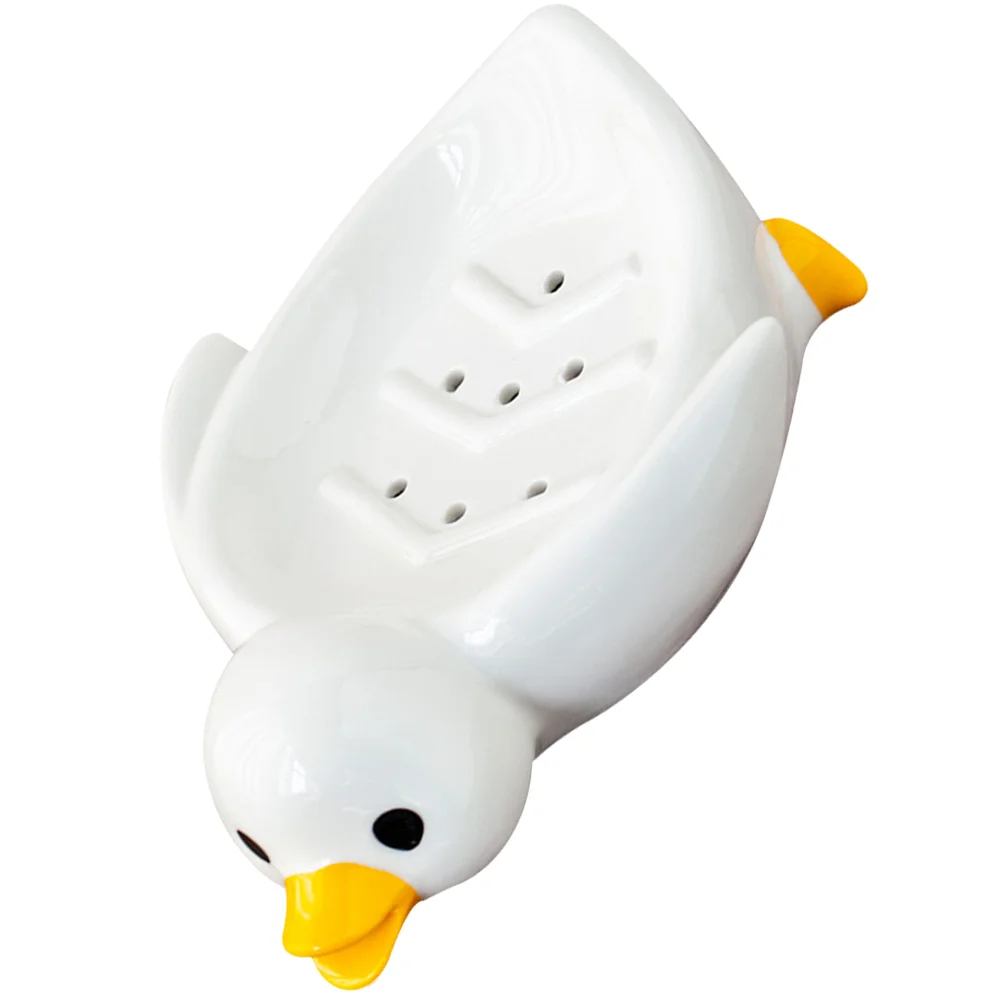 

Soap Dish Tray Decor Bathroom Case Draining Holder Cute Cartoon Ceramics Container Lovely Plate