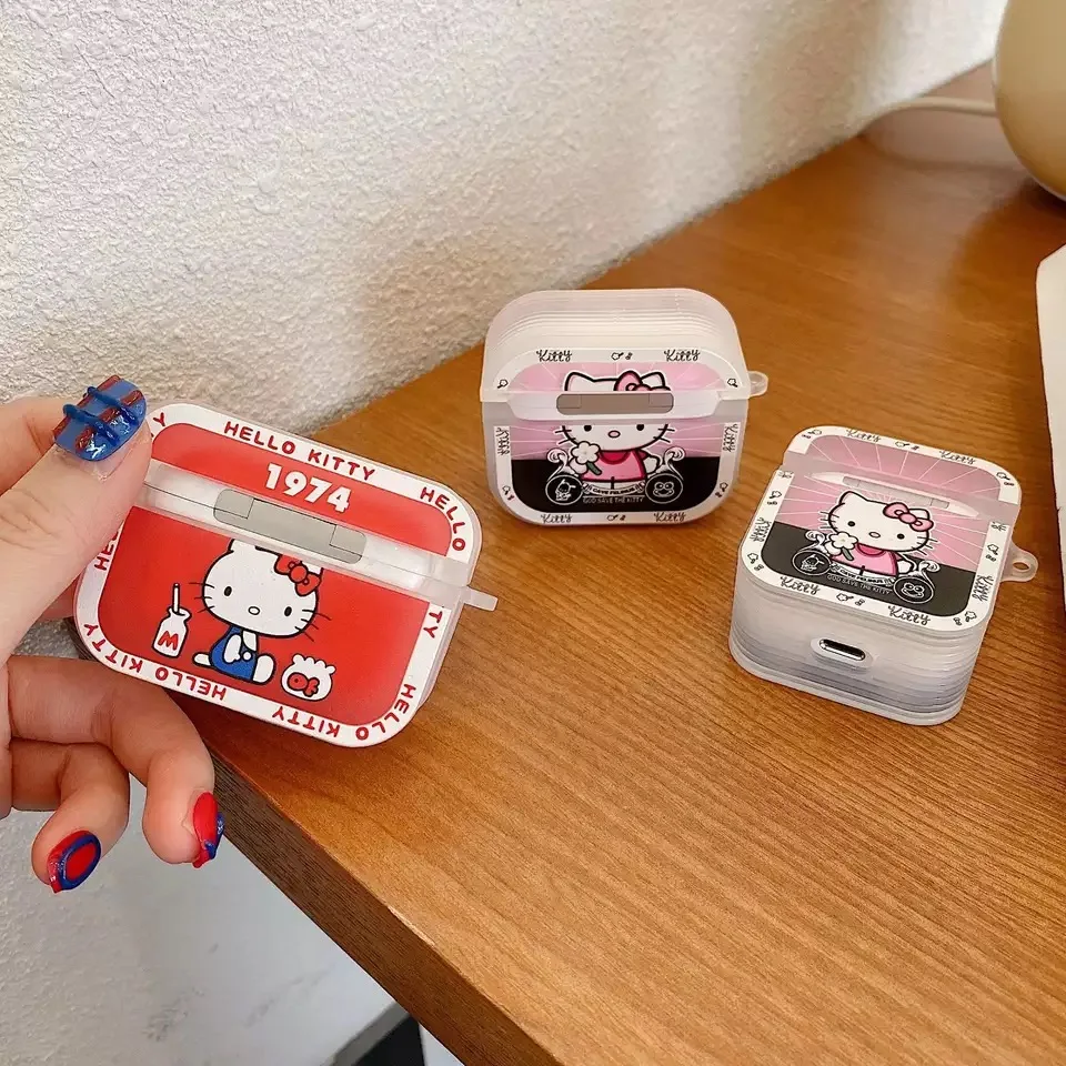 

Cute Hello Kitty Soft TPU Earphone Cover for Apple Airpods 3 Air Pods1 2 Bluetooth Wireless Earphone Cover
