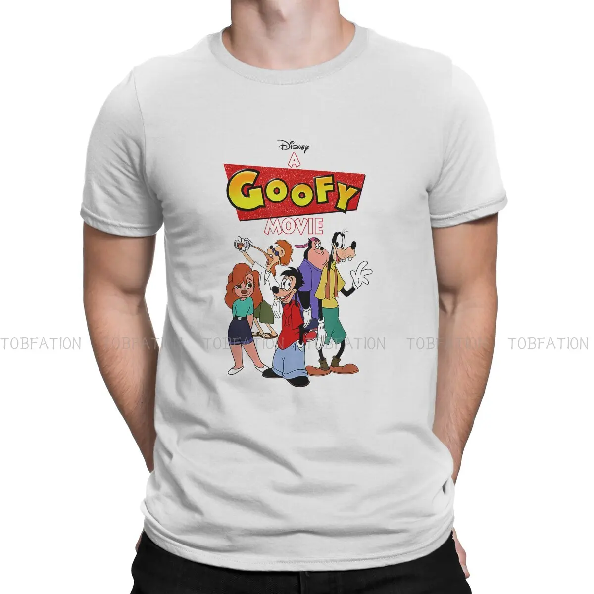 

Disney Goofy Newest TShirt for Men A Movie Group Shot Essential Round Collar Basic T Shirt Personalize Gift Clothes Tops 6XL