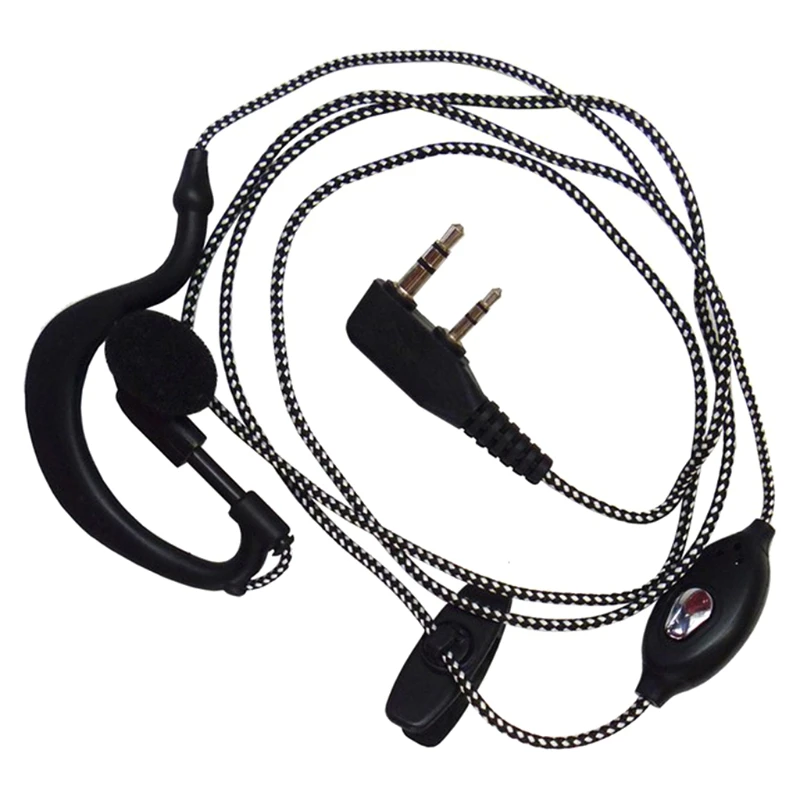 

High-quality 2pin Braided Earphone UV5R Flower Wire for Security Two-way Radio
