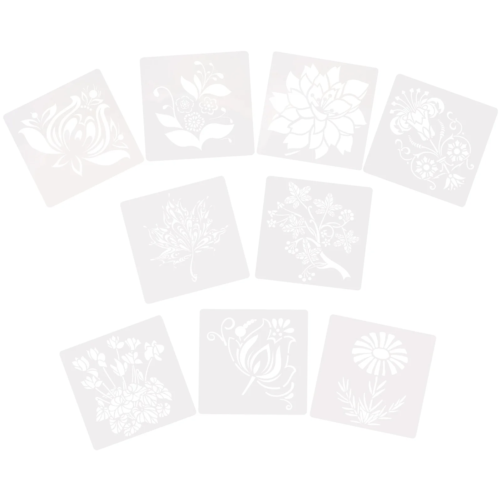 

Sheets Creative Exquisite Hollow DIY Drawing Template Painting Templates Flower Stencils