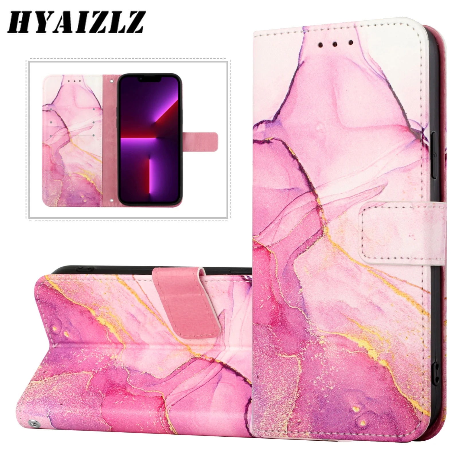 

Luxury Marble Leather Cover for Samsung Galaxy S23 S22 Ultra S21 Plus S20 FE Full Protective Case with Wallet Card Slots Stand