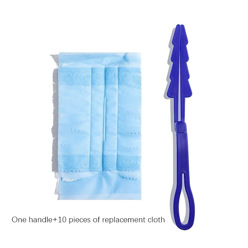 Одна ручка + 10 сменных тканей Электростатическая мягкая щетка-одноразовая