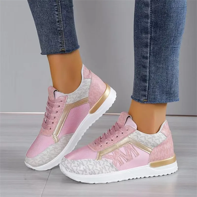 Women's Sports Casual Shoes 2023 New Autumn Large New Wedge Heel Casual Fashion Women's Shoes Women Sneakers Zapatos De Mujer