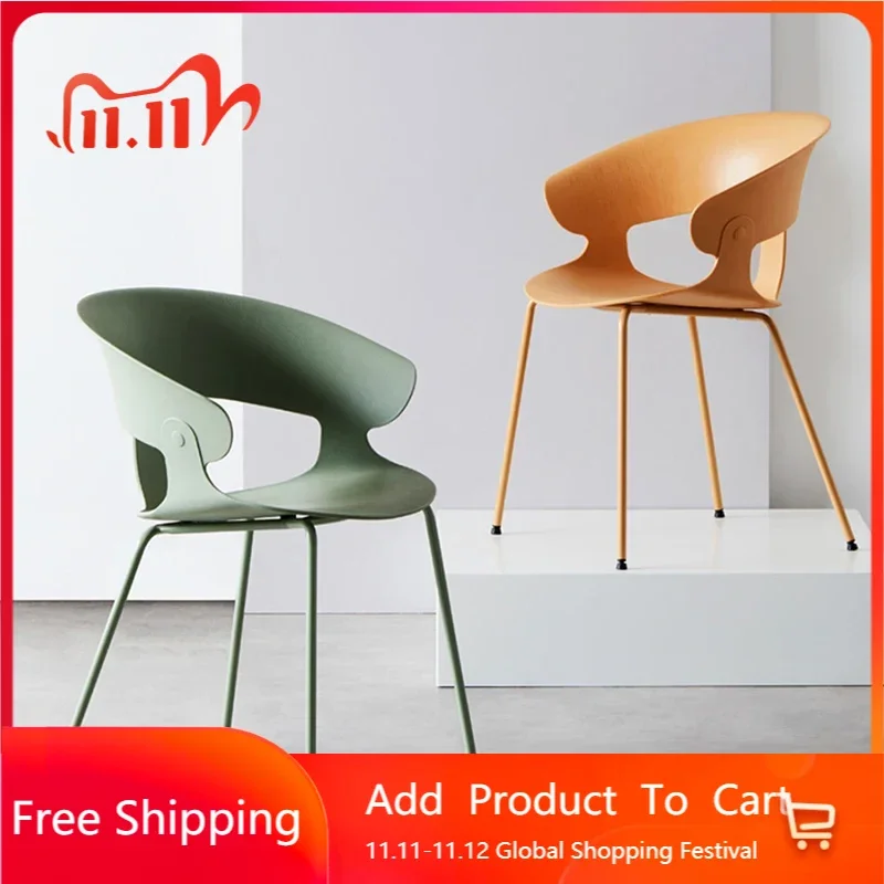 

Plastic Nordic Dining Chairs Kitchen Minimalist High Design Dining Chairs Occasional Modern Silla Nordica Dinings Chairs Sets