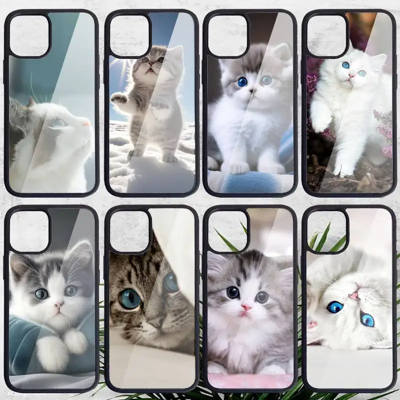 

cute cat animal pet Phone Case PC For iphone 14 11 13 12 x xs xr pro max mini plus Luxury shell funda
