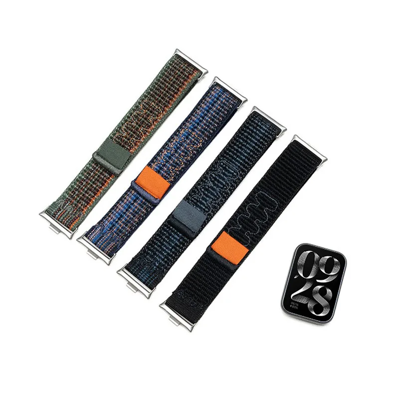 Нейлоновый ремешок для часов Xiaomi MI Band 9 8 Pro MiBand дышащий спортивный плетеный Red Mi Watch