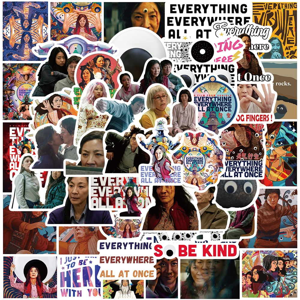 

10/25/50Pcs Everything Everywhere All at Once Sticker Laptop Wall Paper Luggage Waterproof Decals for Fridge Toy Phone Stickers