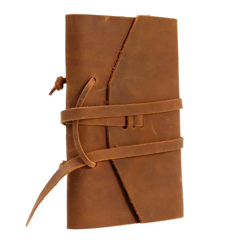 

Classic Leather Notebook Antique Diary Journal with Handmade Binding Rope for Gift (Brown)