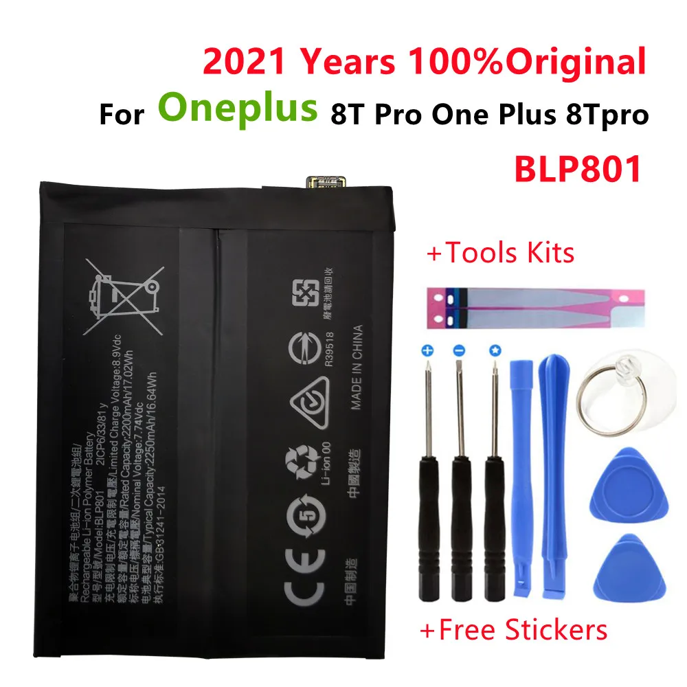 2021 new original is suitable for oppo 18t19r battery large capacity one plus one plus eight t blp801 mobile phone battery free global shipping
