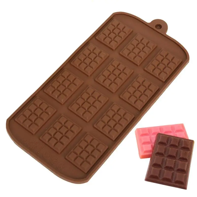 

12 Grid Silicone Mold Waffle Chocolate Mold Fondant Patisserie Bar Mould Cake Mold Decoration Kitchen Baking Accessories