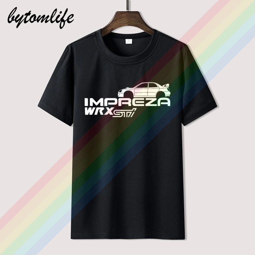 

Subaru Impreza T-shirt Summer Print Black T Shirt Clothes Popular Shirt Cotton Tees Amazing Short Sleeve Unique Men Tops