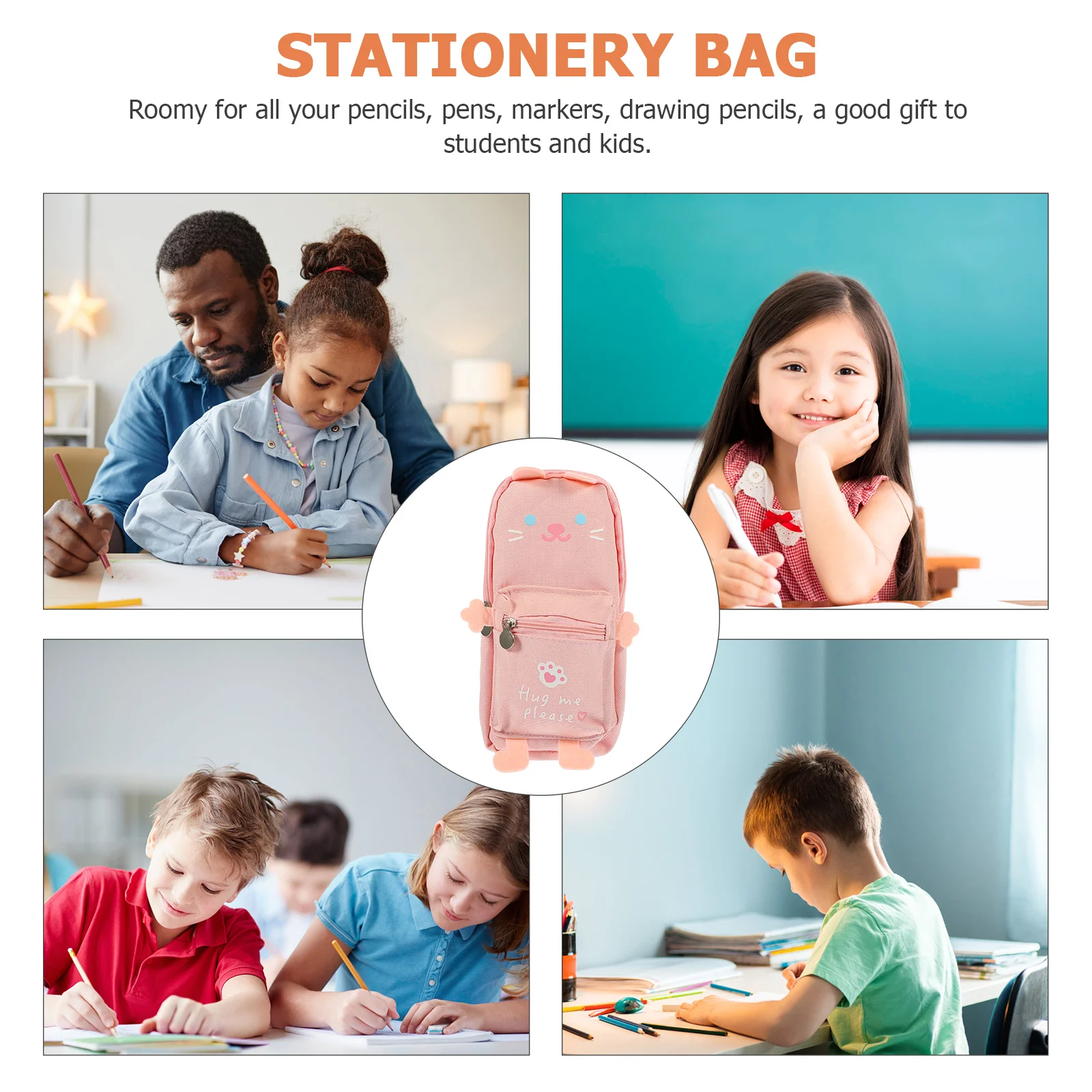 

Bag Case Pouch Pen Makeup Zipper Large Toiletry Boxholdercolored Canvas Organizer Clearsketching Portable Painting Cases Kids