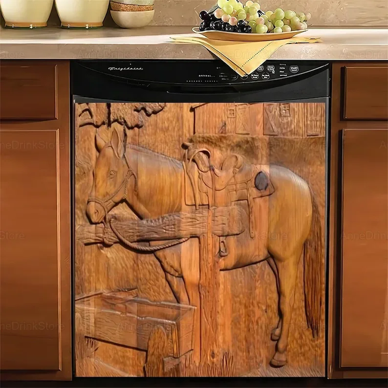 

Horse Dishwasher Cover Sticker Magnet, Kitchen Decor Dishwasher, Gift For Mom, Home Decor, Horse Lovers, Horse Decor LNG292111A0