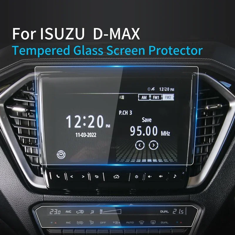 Фото Автомобильные наклейки аксессуары для ISUZU D-MAX защита экрана 2023 Dmax консоль Закаленное стекло Защитная пленка для навигатора №2