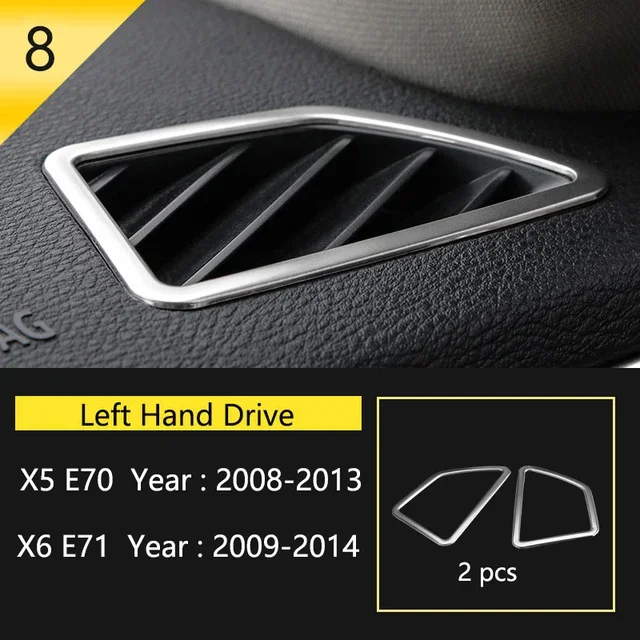 

Для BMW X5 X6 E70 E71 E72 Стайлинг автомобиля внутренние кнопки панель рамка декоративная крышка отделка Автомобильная наклейка из нержавеющей стали аксессуары