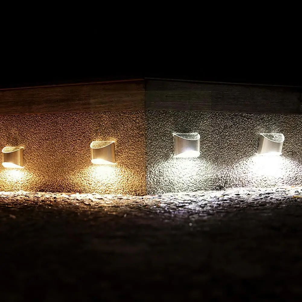 

LED Solar Light Wall Lamp Steel Material Light Outdoor Garden Decoration Pathway Fence Staircase Waterproof Light U1Y5