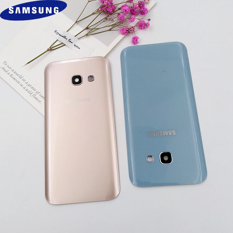 

Samsung Galaxy A5 2017 A520 Back Housing Cover Glass Battery Case For Samsung A520 A520F Door Replacement Parts With Camera Lens