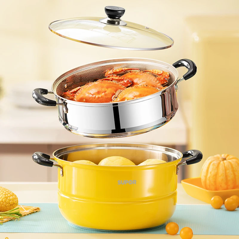 

Rice Roll Steamer Cooker Food Steamery Dumpling Dim Sum Steam Pot Boiler Vertical Induction Cuiseur Vapeur Kitchen Multi Cooker