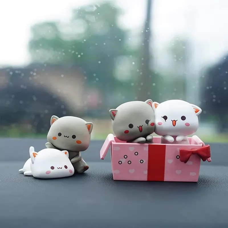 Фото Кавайные фигурки-сюрпризы Mitao Cat 2 Season: Милые котики-талисманы, игрушки-сюрпризы в закрытых коробках, мультяшные куклы, аксессуары, подарки на день рождения №2