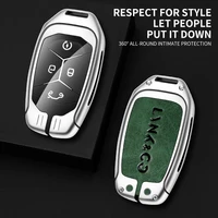 car intelligent remote control key bag case cover for lynk co 01 02 03 4button keychain protection shell retrofit accessories