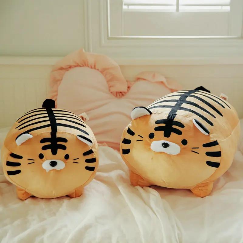 

pillow Round Pillow Tiger Zebra Pig Throw Bed Throw Stuffed Fat Printed Toy Plush Soft Super stripes 45cm Cushion Tiger pattern