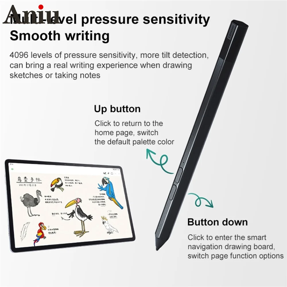 Active Precision Pen 2 + For Lenovo Xiaoxin Pad Pro Tab P11 Stylus Aes 2.0 wgp Pressure Sensitive Capacitive Touch Screen Pencil