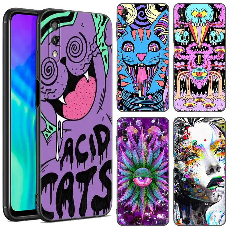 

Красочная фотография, телефон для Honor 8A 9X Pro 10X Lite 8C 8S 8X 9A 9C X6 X7 X8 X9 A X30 X40 X50 i, черный чехол