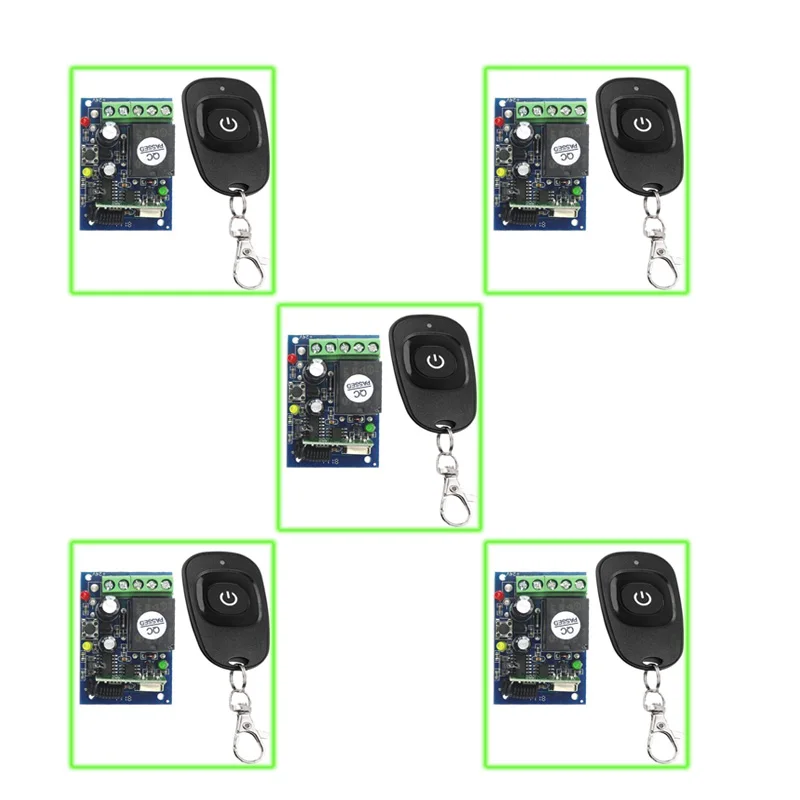 

universal DC12V 24V 1CH 10A relay RF Wireless Remote Control lighting Switch System transmitter receiver 433mhz power on