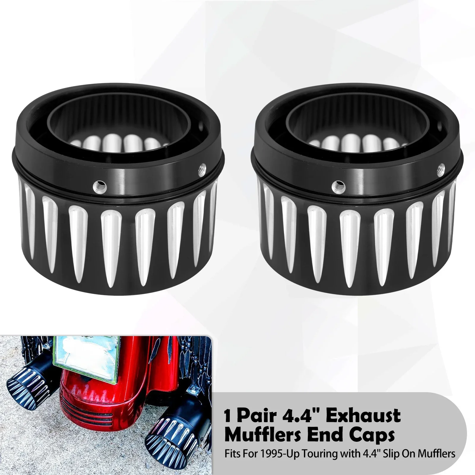 Мотоциклетные насадки на глушители 4,4 дюйма, концевые заглушки, алюминиевые заготовки для Harley Touring Road King Road Electra Glide 1995-Up