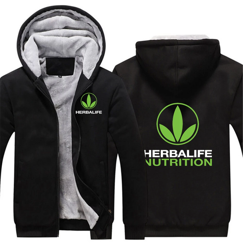 

Latest 2021 Man's Zipper Hoodies Sweatshirts Jackets Men's Winter Thicken Hooded Coat HERBALIFE NUTRITION Sports Thick Clothes
