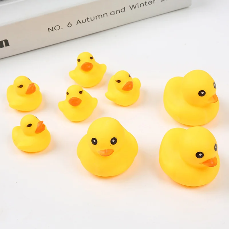 15-120pcs 3.5/5CM Squeaky Rubber Duck Duckie Float Bath Toys Baby Swimming Pool Shower Water Toys for Baby Toys 0 12 months images - 6