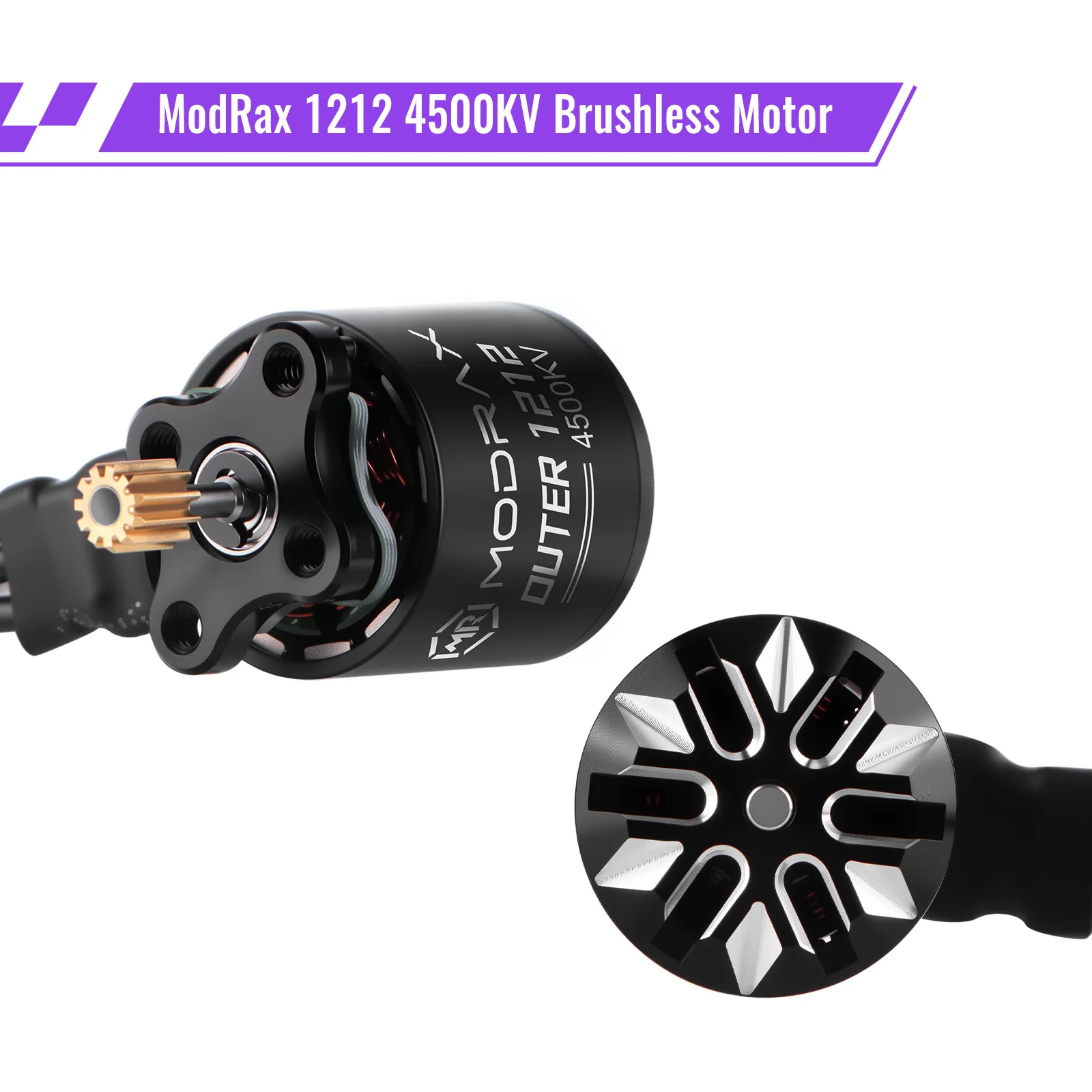 Фото Бесщеточный мотор ModRax 1212 4500KV Outrunner и комбо-набор ESC 25A с шестерней 11T для модернизации краулера Axial 1/30 SCX30 №2