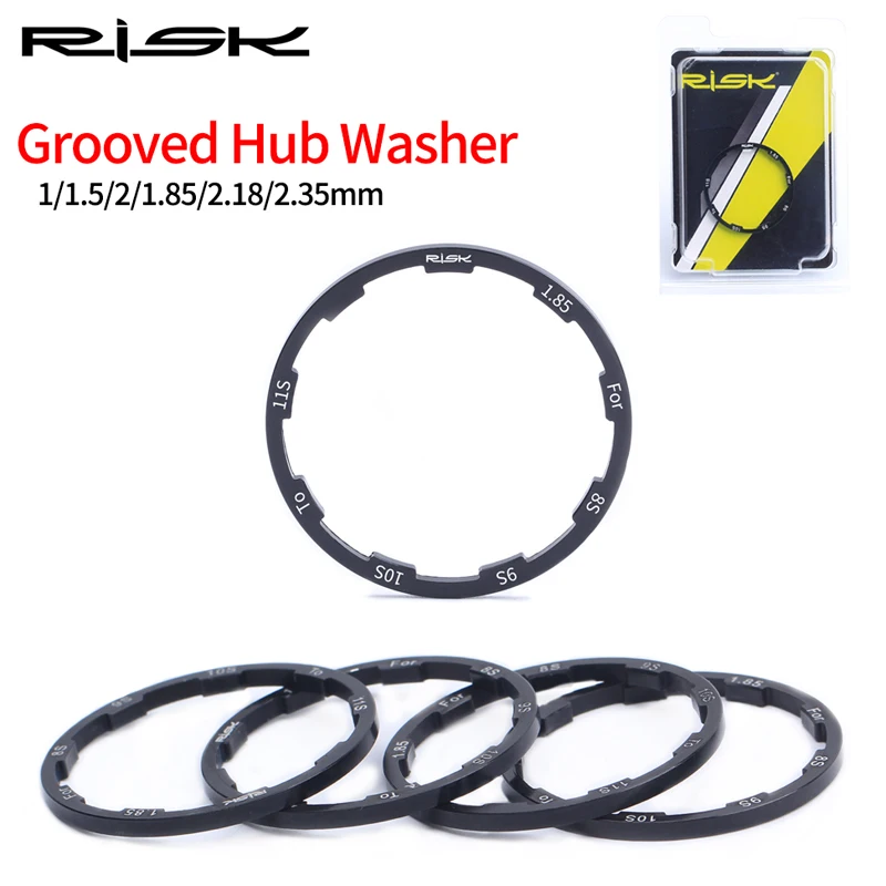 

RISK 1/1.5/2/1.85/2.18/2.35mm Bicycle Hub Washer MTB Bottom Bracket Spacers Flywheel Cassette Gasket Road Bike Freehub Washer