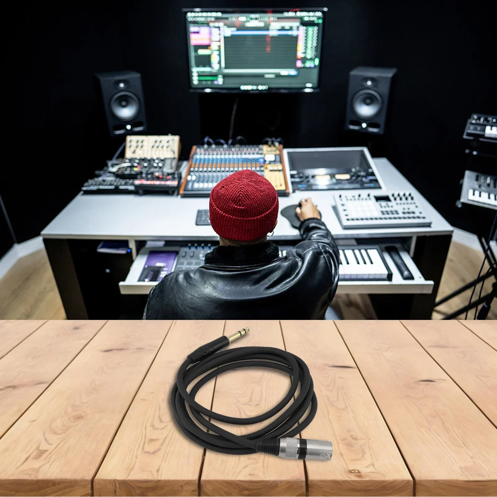 Kabel audio stereo TRS męski kabel mikrofon utleniający opakowanie zawartość części nazwa wsparcie zasilania przeciwzakłóceniowe