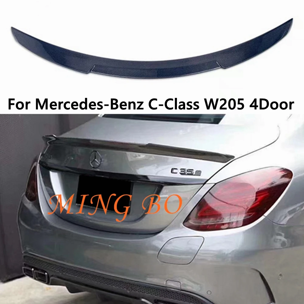 

For Mercedes-Benz C-Class W205 4Door sedan FD Style Carbon Fiber Rear Spoiler Trunk Wing 2013-2022 FRP Forged carbon